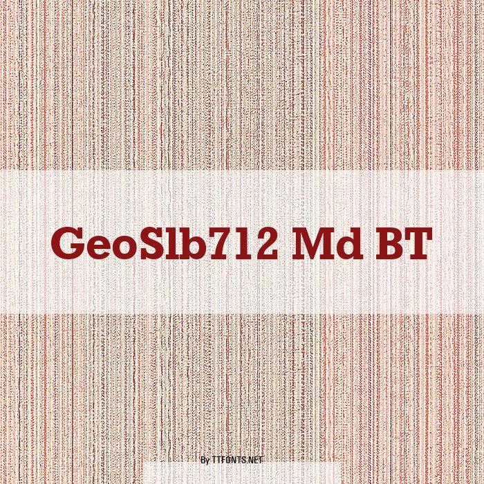 GeoSlb712 Md BT example